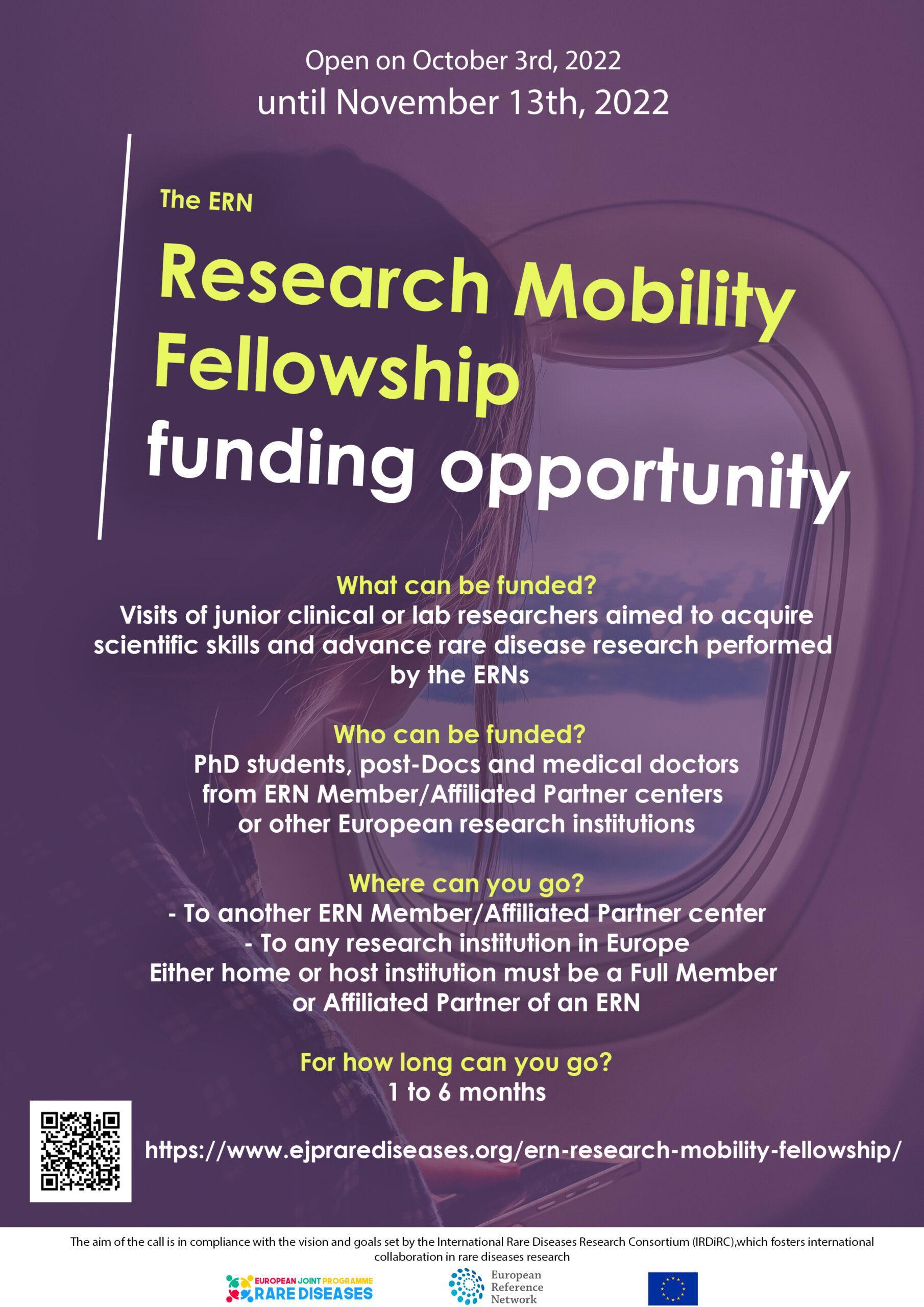The ERN Research Mobility Fellowships call